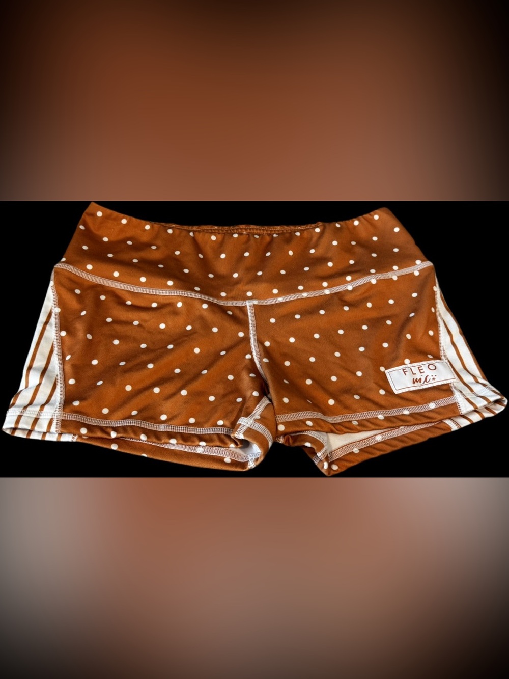FLEO Polka Dot Limited Edition x MC Orange Shorts Size Medium